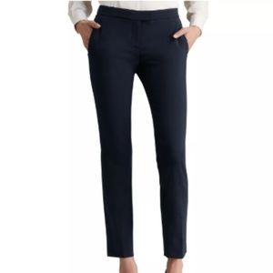 Theory Ibbey Admiral Crepe Straight Pants (navy)